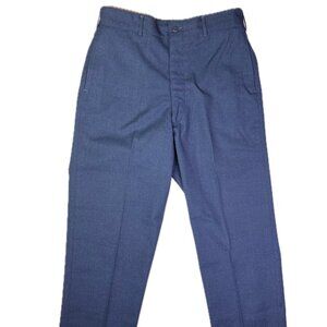 Vintage 1960 Statham Garment Corporation Blue Wool Pants Meas. 33x29 18oz Fabric